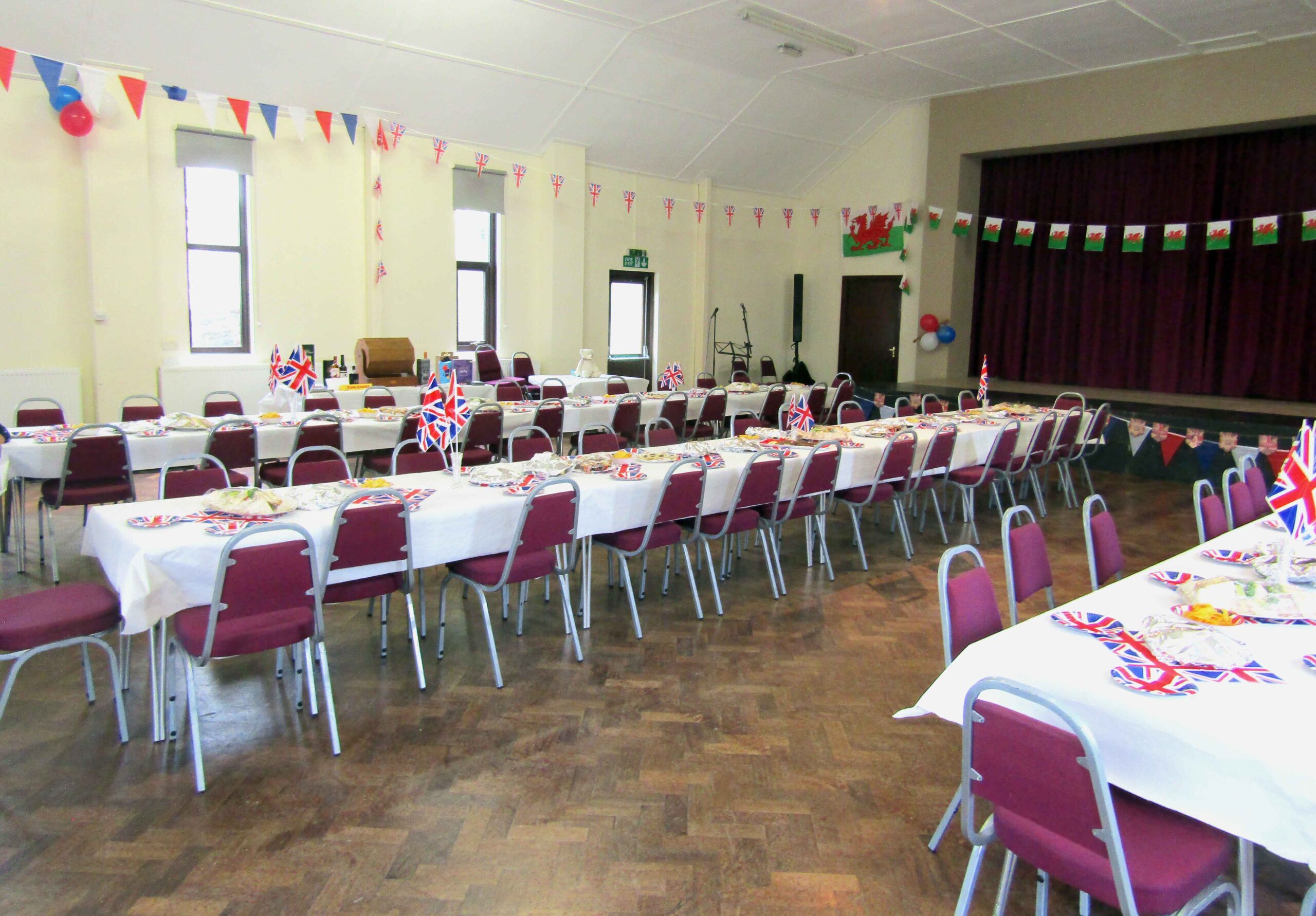 Mathry Community Hall - Main hall with chairs Mathry main hall
